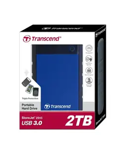 TRANSCEND 2TB StoreJet 6,4 cm 2,5 colio H3B nešiojamasis kietasis diskas USB 3.0 blau