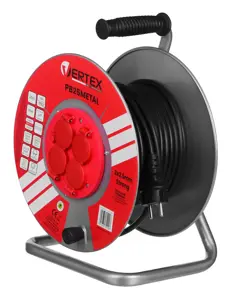 VERTEX PB25METAL 3x2,5 mm juodos spalvos prailginimo kabelis