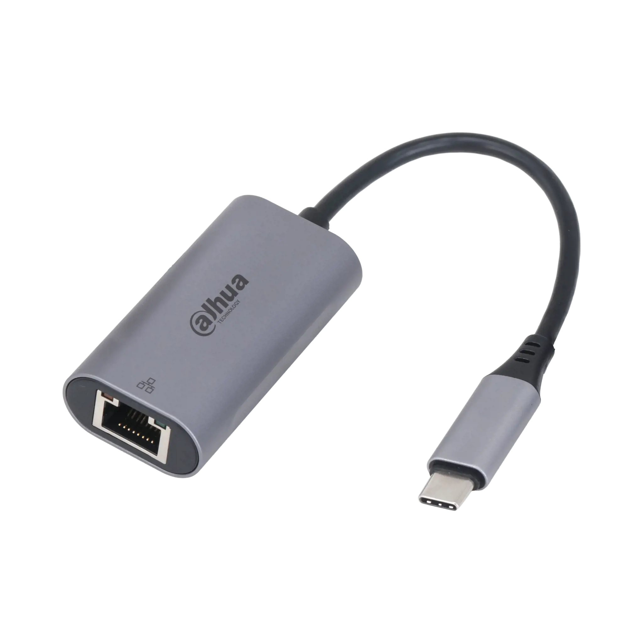 "Dahua Technology" USB 3.0 Type-C to RJ45 adapteris, laidinis, USB Type-C, Ethernet, 1000 Mbps, pilkas