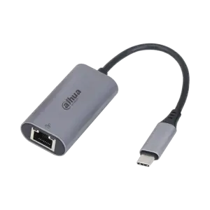 "Dahua Technology" USB 3.0 Type-C to RJ45 adapteris, laidinis, USB Type-C, Ethernet, 1000 Mbps, pilkas