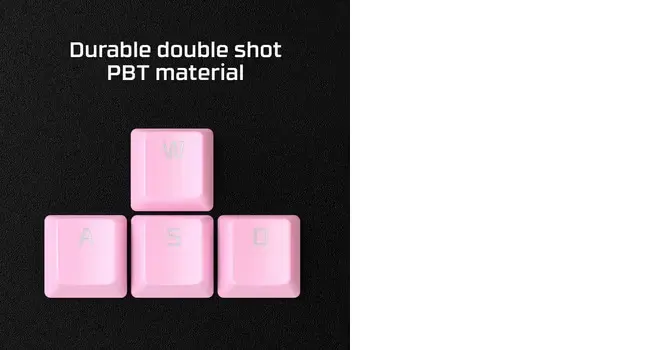 "HyperX" 519T9AA, Klaviatūros dangtelis, polibutileno tereftalatas (PBT), 1,5 mm, rožinis