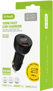 D-Fruit car charger 100W USB-C + cable DF152