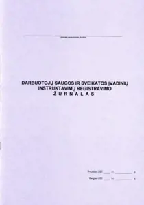 Darbuotojų saugos ir sveikatos įvadinių instruktavimų registracijos žurnalas, A4 (24)  0720-026