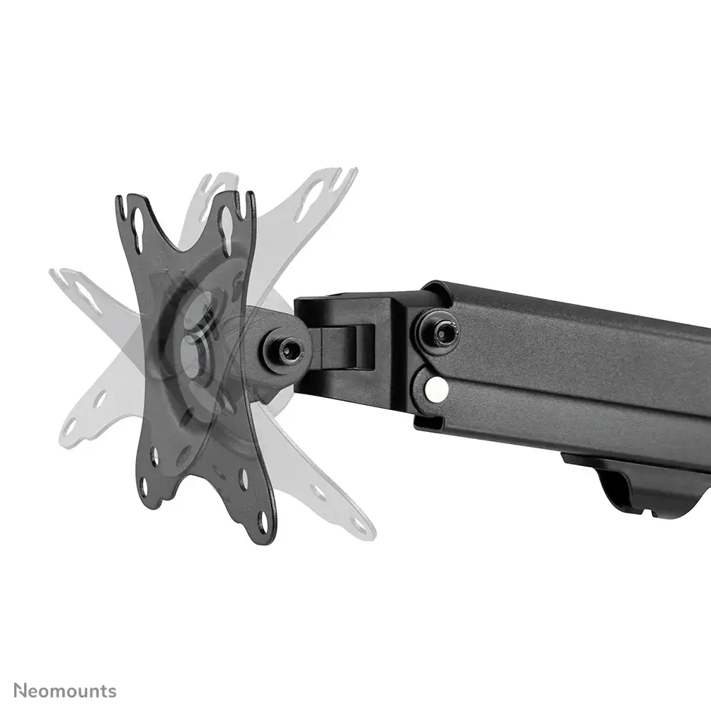 "Neomounts by Newstar" monitoriaus laikiklis ant stalo, tvirtinimas per stalą, 7 kg, 43,2 cm (17"), 68,6 cm (27"), 100 x 100 mm, juodas
