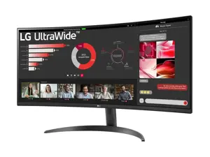 LCD Monitor LG 34" Curved/21 : 9 Panel VA 3440x1440 21:9 100 Hz 5 ms Tilt 34WR50QK-B