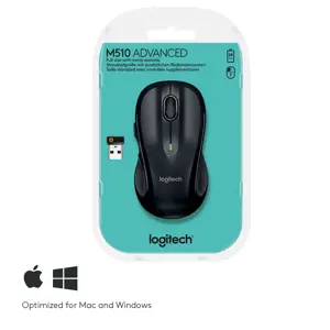 "Logitech M510", lazerinis, RF belaidis, juodas