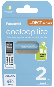 Panasonic rechargeable Eneloop Lite AAA 550mAh - 2 pcs