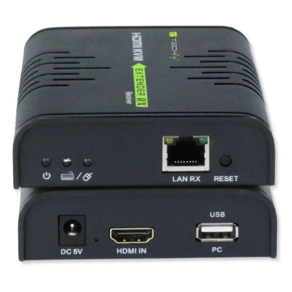 TECHLY 028214 Techly HDMI KVM ilgintuvas su USB (pelė, klaviatūra) iki 120 m Cat5/5e/6 kabeliu