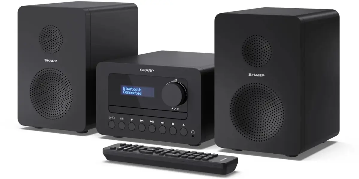 "Sharp TOKYO DAB+ HI-FI" mikrosistema, namų garso mikrosistema, juoda, 40 W, dvipusė, belaidė, DAB, FM