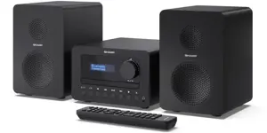 "Sharp TOKYO DAB+ HI-FI" mikrosistema, namų garso mikrosistema, juoda, 40 W, dvipusė, belaidė, DAB, FM