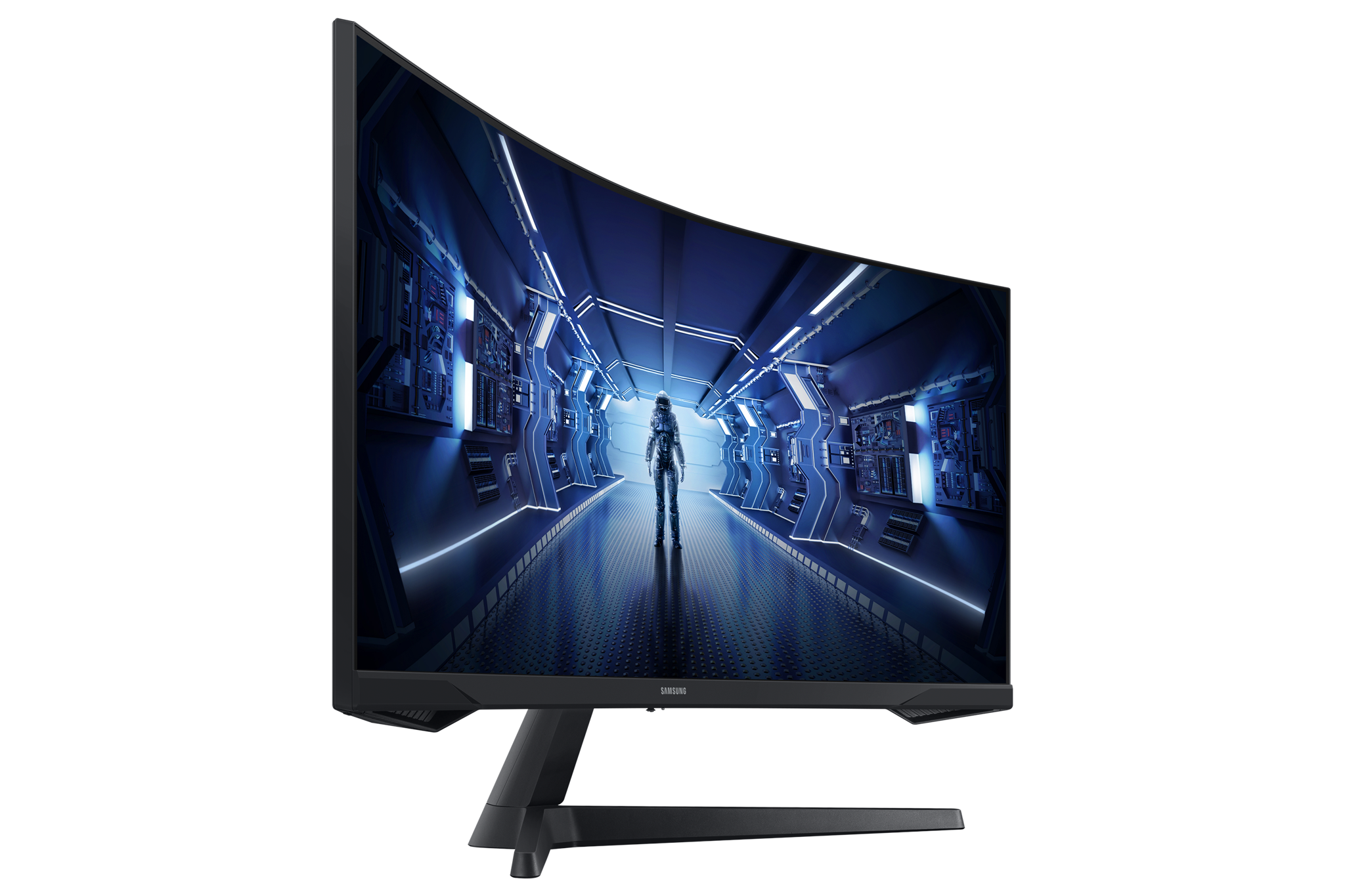 "Samsung Odyssey C34G55TWWP", 86,4 cm (34"), 3440 x 1440 taškų, "UltraWide Dual Quad HD", LED, 1 ms, juoda