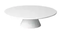 Padėklas tortui CASUAL, ant kojelės, baltas, melamino, D 31 cm, H 8 cm, 1 vnt
