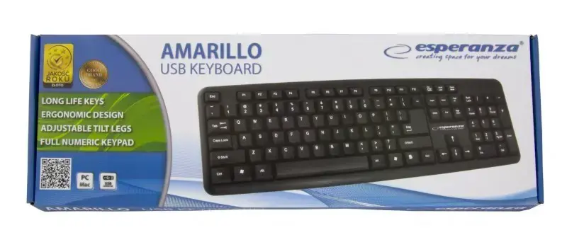 "Esperanza EK134" klaviatūra USB juoda