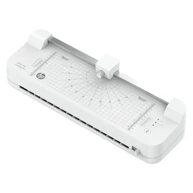 HP ONELAM COMBO A3 formato laminatorius, integruotas apipjaustymo aparatas, laminavimo greitis 40 cm/min, baltos spalvos