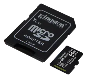 Kingston 64GB micSDXC Canvas Select Plus 100R A1 C10 Card + ADP EAN: 740617298697