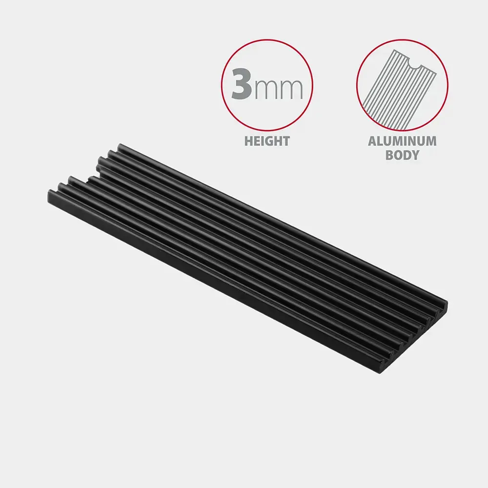 "AXAGON CLR-M2L3" pasyvusis - M.2 SSD, 80 mm SSD, ALU korpusas, silikoninės šiluminės pagalvėlės, aukštis 3 mm