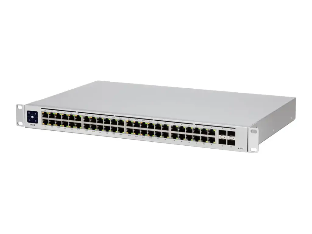 UBIQUITI USW-48-POE UniFi valdomas komutatorius gen2 32x Gigabit POE+ prievadai / 16x Gigabit POE prievadai / 4x SFP 1GB prievadai 32W vienam prievadui
