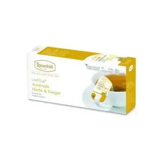 LeafCup® žolelių arbata Ajurveda Herbs &amp; Ginger 15 vnt.