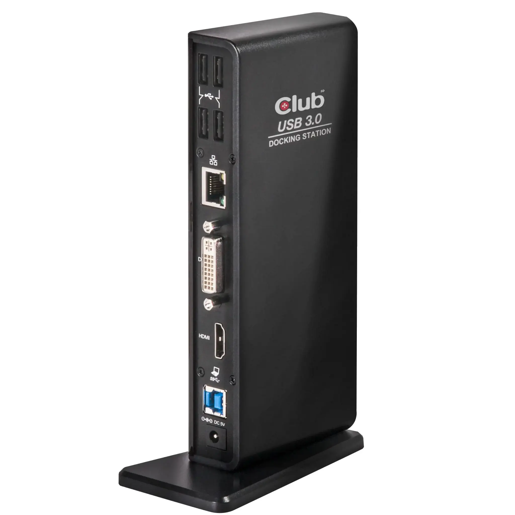 CLUB3D USB Gen1 Type A Dual Display ( HDMI and DVI) DisplayLink™ Docking Station, Wired, USB 3.2 Gen 1 (3.1 Gen 1) Type-A, 1.4a, 3.5 mm, USB Type-B, 10,100,1000 Mbit/s