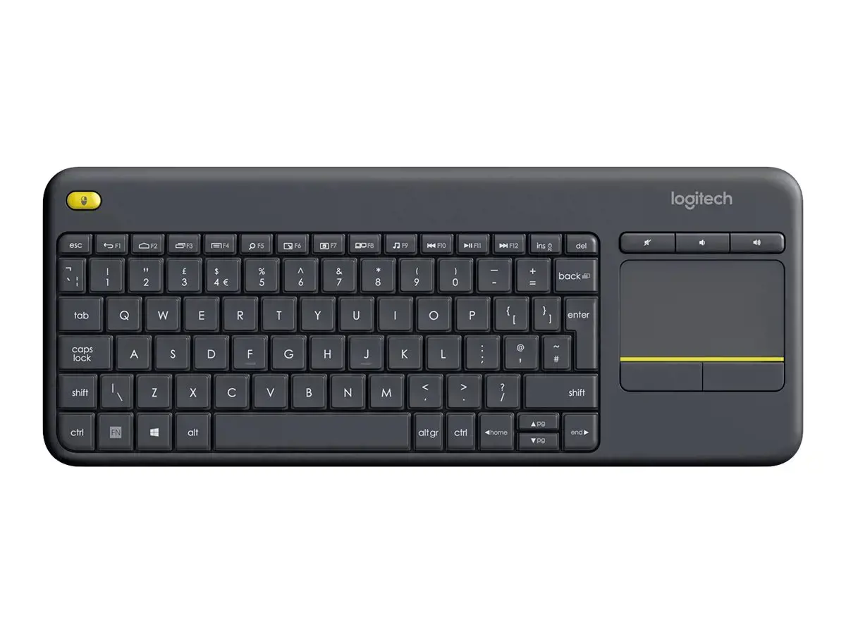 LOGITECH belaidė jutiklinė klaviatūra K400 Plus - INT BLACK