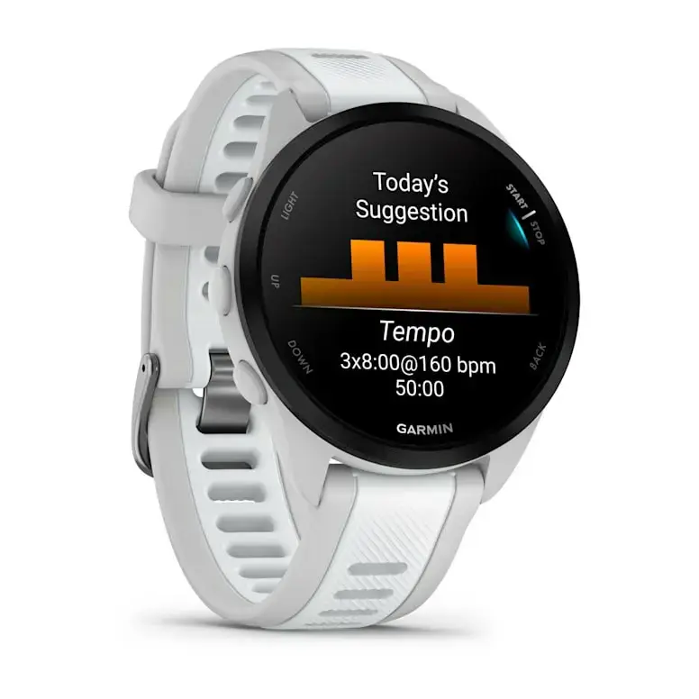 "Garmin Forerunner 165 Music" išmanieji laikrodžiai, Miglotai pilka / baltas akmuo