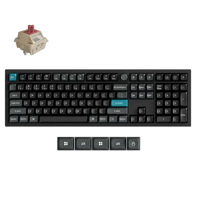 Keychron Q6 Ultra - US Layout - Silk POM Red - Black Wireless Keyboard