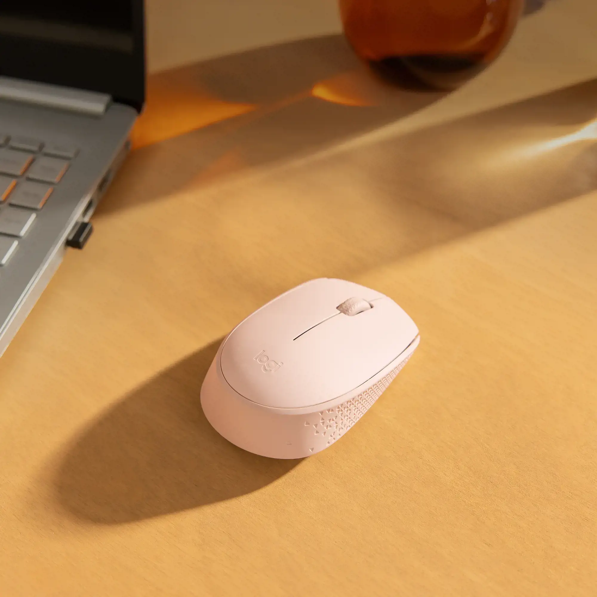 "Logitech M171", dvipusis, optinis, RF belaidis, rožinis