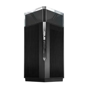 ASUS ZenWiFi Pro ET12, juodas, vidinis, maitinimo, būsenos, trijų dažnių (2,4 GHz / 5 GHz / 6 GHz), "Wi-Fi 6E" (802.11ax), 802.11a, 802.11b, 802.11g, "Wi-Fi 4" (802.11n), "Wi-Fi 5" (802.11ac), "Wi-Fi 6" (802.11ax), "Wi-Fi 6E...