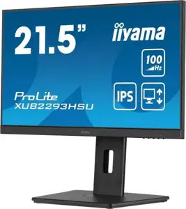 iiyama ProLite XUB2293HSU-B7 Monitorius 21.5'' IPS FHD 1920x1080, 1 ms, 300 cd/m2, 100 Hz, Juoda