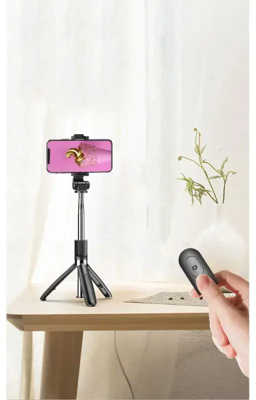 XO selfie stick Bluetooth tripod SS08 black