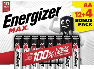 Energizer battery Max Alkaline AA CHP16 12+4