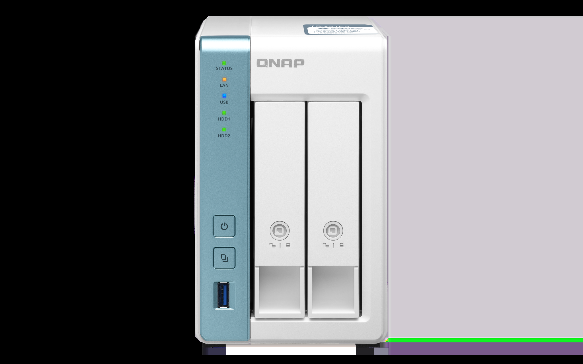 QNAP TS-233 2 lizdų ARM 2,0 GHz keturių branduolių 2xSATA 6 Gb/s 2 GB RAM įmontuota 1xGbE 1xUSB3.2 Gen1 ir 2xUSB2.0