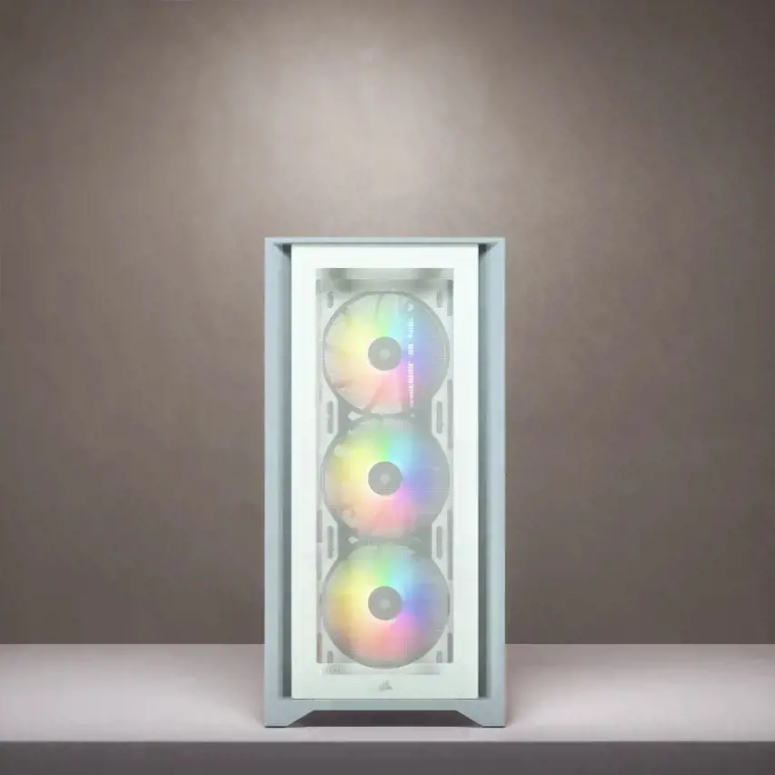 CORSAIR iCUE 4000X RGB grūdinto stiklo korpusas Mid-Tower White