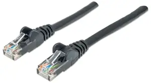 INTELLINET tinklo kabelis Cat6 U/UTP 3,0 m 10 pėdų juodas RJ-45 vyriškas / RJ-45 vyriškas paauksuot…