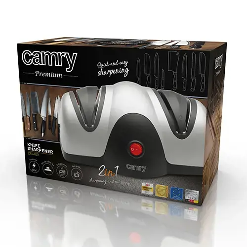Camry CR 4469 Elektrinis peilių galąstuvas juodas, pilkas