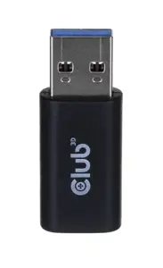 CLUB3D USB 3.2 Gen1 Type A to USB 3.2 Gen1 Type C Adapter M/F, USB A, USB TYPE C, 3.2 Gen 1 (3.1 Gen 1), Black