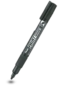 Permanentinių žymeklių rinkinys PENTEL, 4 mm, 4 vnt.