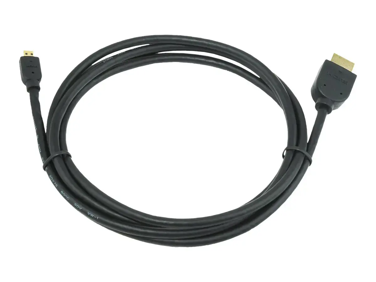 GEMBIRD CC-HDMID-6 Gembird HDMI -HDMI Micro kabelis su paauksuotomis jungtimis, 1,8 m, biri pakuotė