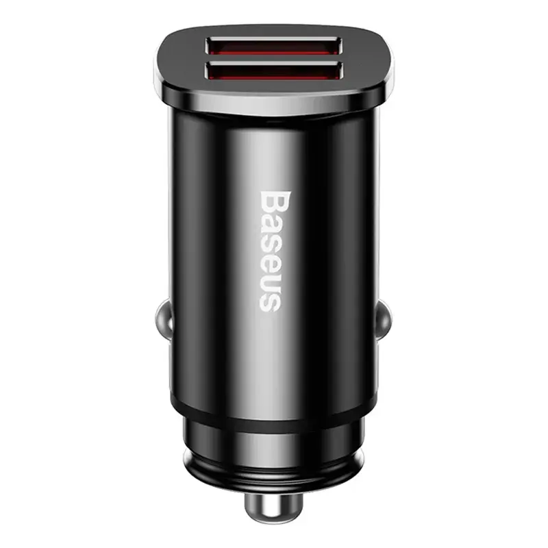 Baseus Square Car Charger 2xUSB QC3.0 5A 30W (Black)