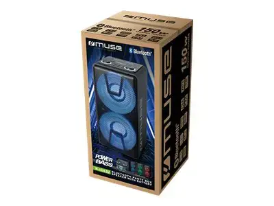 "Muse Party Box" garsiakalbis M-1805 DJ 150 W, "Bluetooth", belaidis ryšys, juodas
