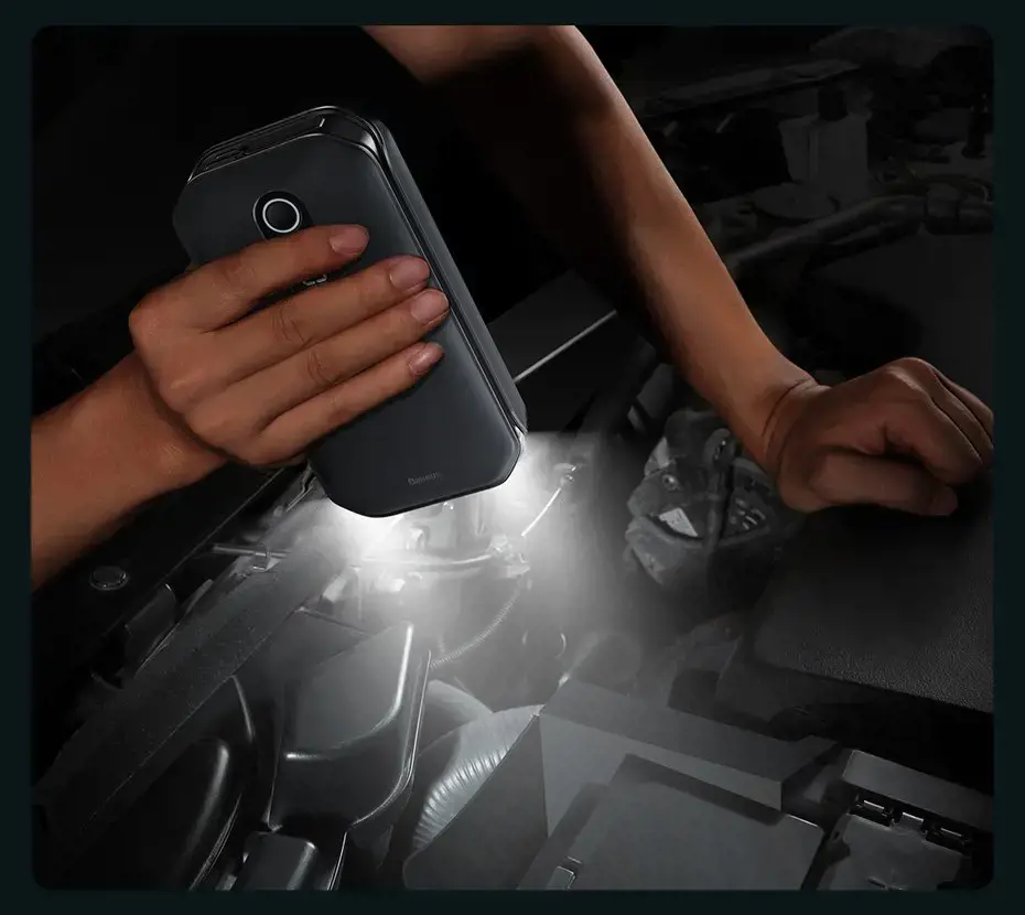 Baseus CRJS03-01 Super Energy Pro Car Jump Starter (12000mAh,5V/3A,Paak current1000A)Black