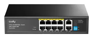 Cudy FS1010PG tinklo komutatorius Fast Ethernet (10/100) Power over Ethernet (PoE) Juodas