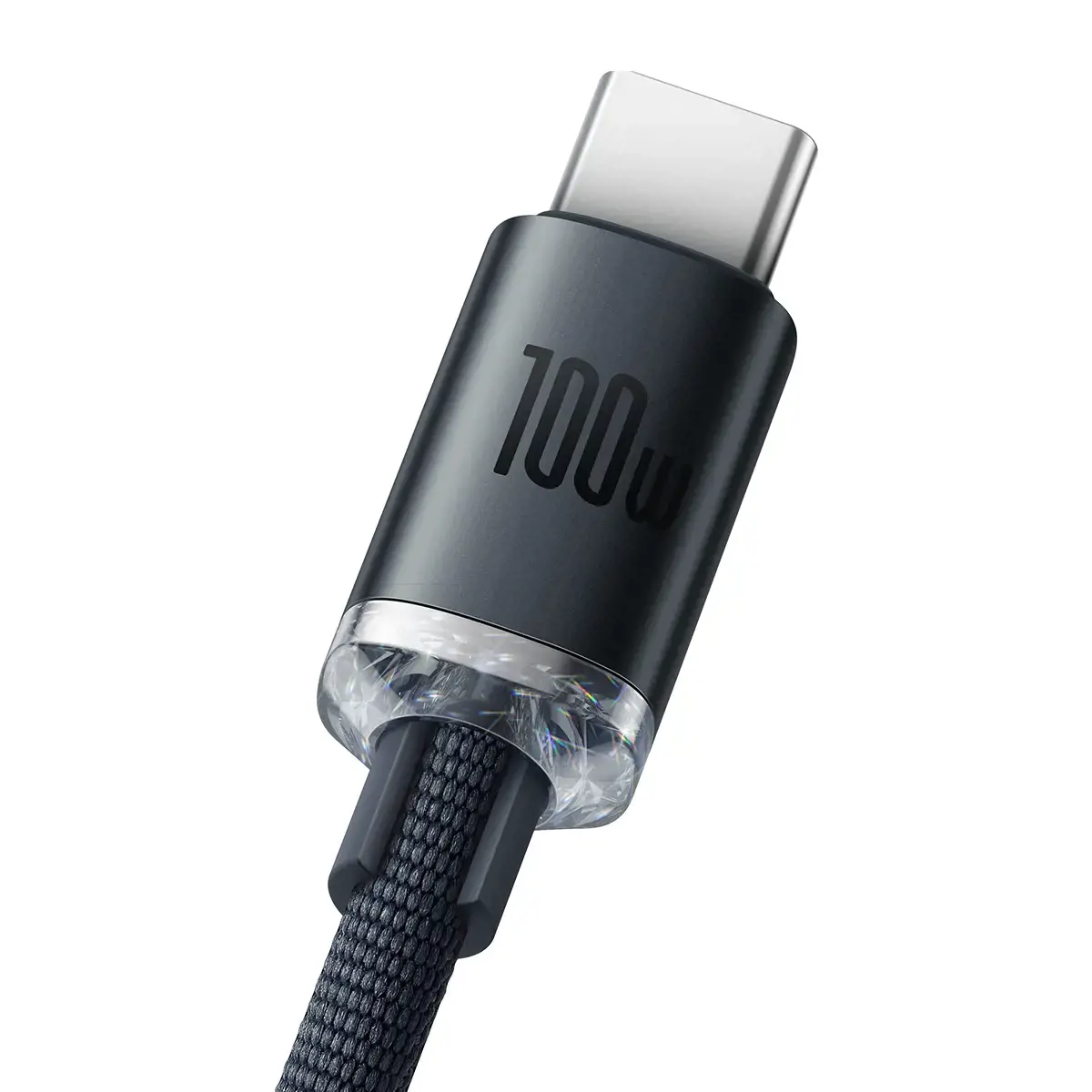 Baseus crystal shine series fast charging data cable USB Type A to USB Type C100W 1,2m black (CAJY000401)