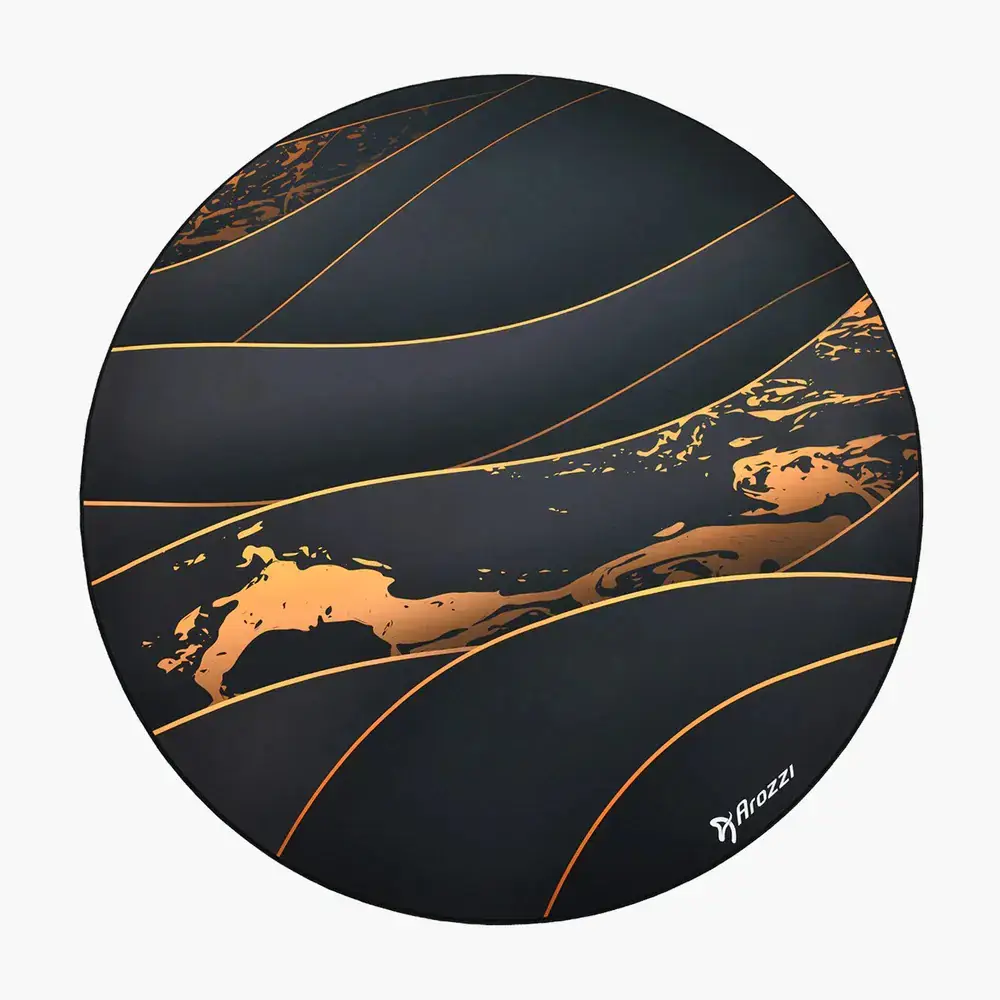 Arozzi Zona Round Floor Pad | Black/Gold