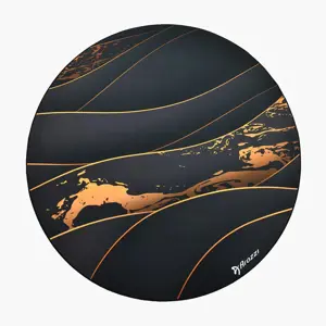 Arozzi Zona Round Floor Pad | Black/Gold