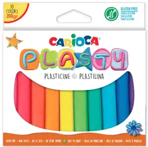 Plastilinas CARIOCA PLASTY, 200 gr, 10 vnt.