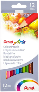 Pieštukai spalvoti PENTEL ARTS CB8, 12 spalvų