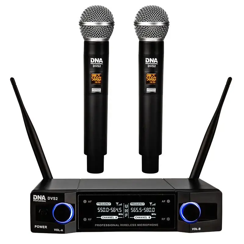 DNA Professional DVS2 - wireless microphone, 2 handheld transmitters + base unit (560–590 MHz)