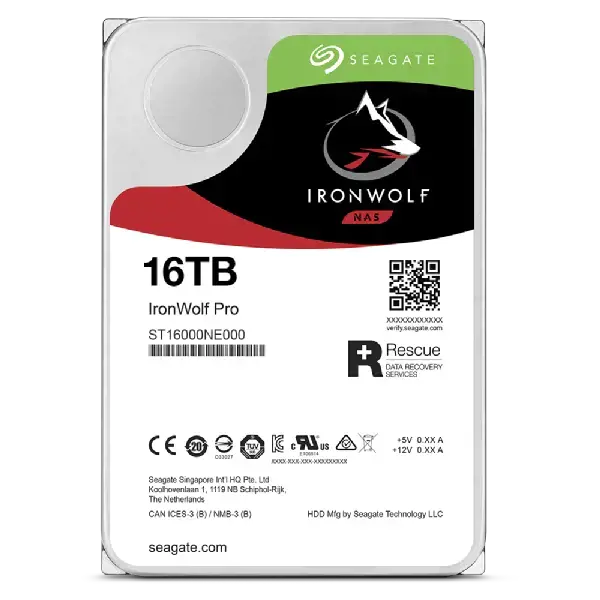 "Seagate IronWolf Pro ST16000NT001", 3,5", 16000 GB, 7200 aps/min