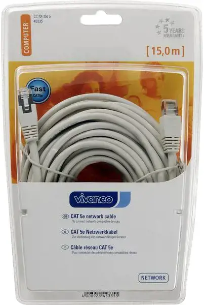 "Vivanco" Ethernet kabelis CAT 5e 15 m (45335)
